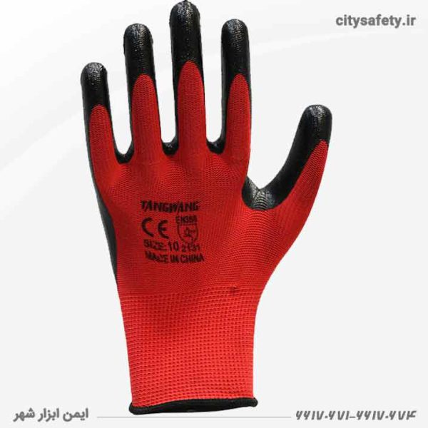 Tang-Wang-red-black-floor-gloves